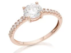 9ct Rose Gold Cubic Zirconia Ring - EXCLUSIVE - R5952