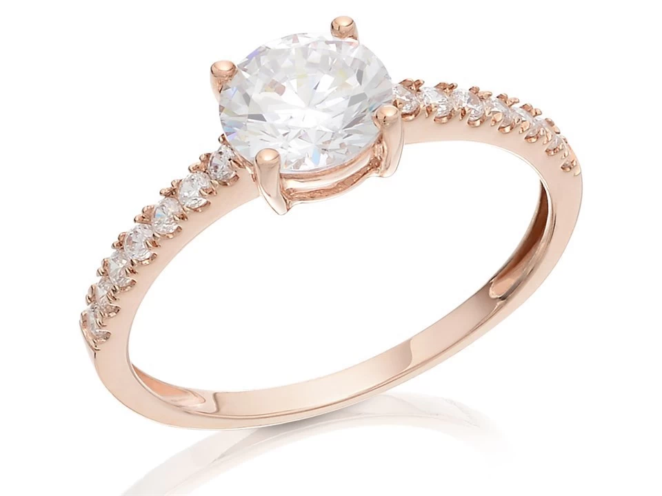 9ct Rose Gold Cubic Zirconia Ring - EXCLUSIVE - R5952