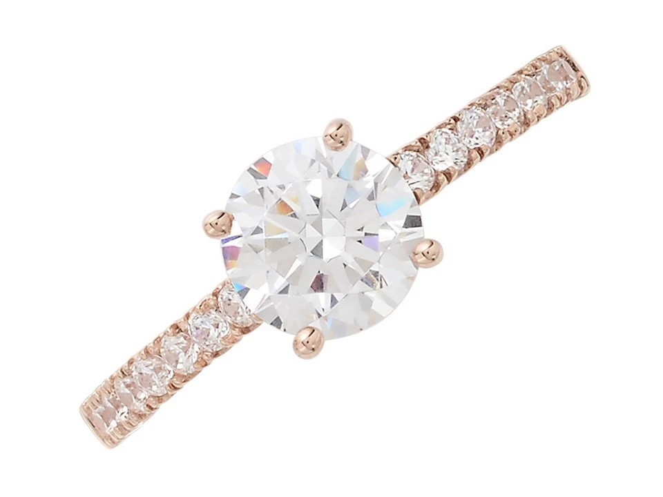 9ct Rose Gold Cubic Zirconia Ring - EXCLUSIVE - R5952 - Image 2
