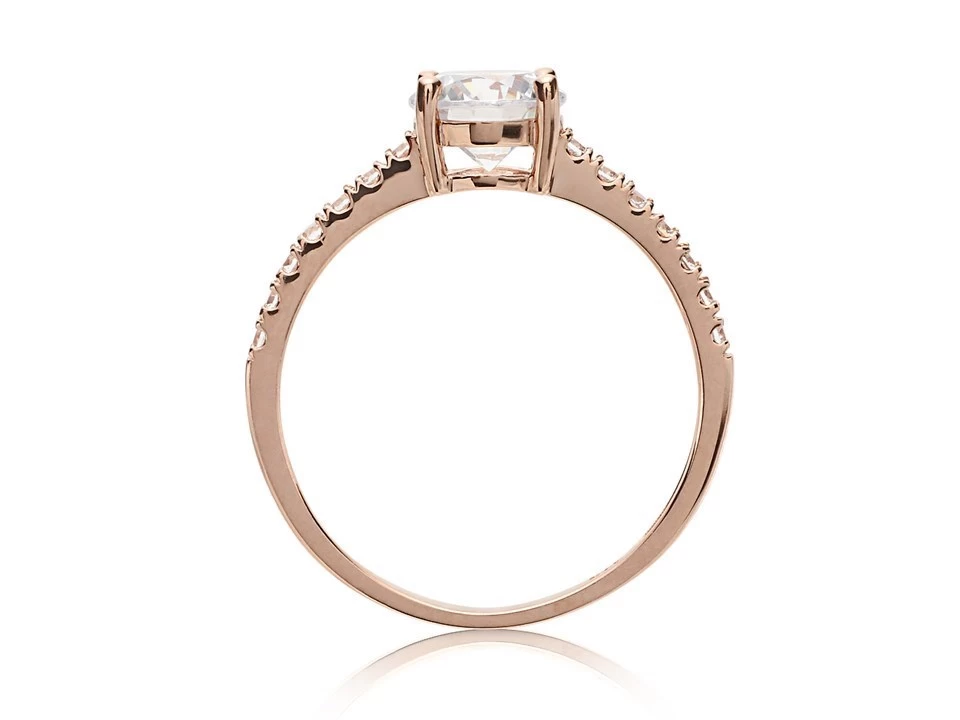 9ct Rose Gold Cubic Zirconia Ring - EXCLUSIVE - R5952 - Image 3