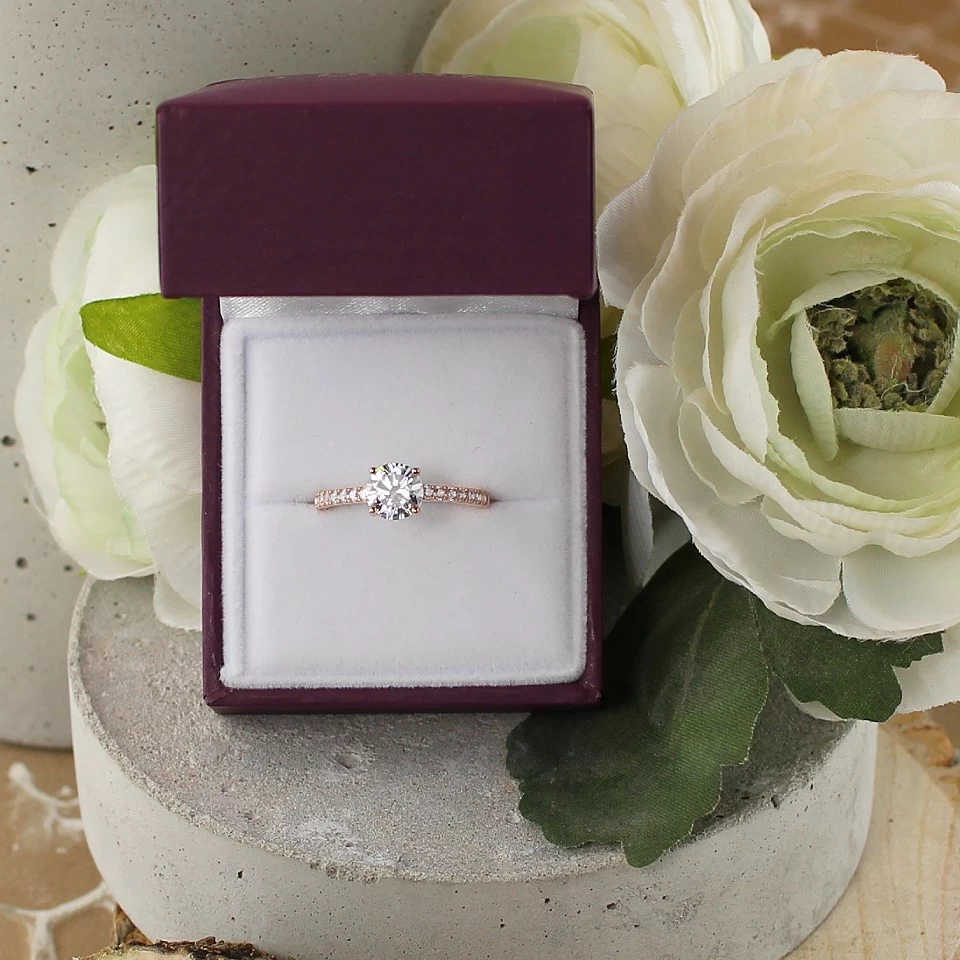 9ct Rose Gold Cubic Zirconia Ring - EXCLUSIVE - R5952 - Image 4