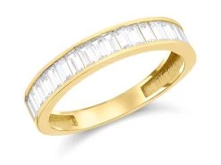 9ct Gold Cubic Zirconia Half Eternity Ring - R5975