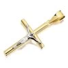 9ct Two Colour Gold Crucifix - 25mm - R6316