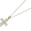 9ct Gold Two Colour Cross And Chain - R6606
