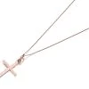 9ct Rose Gold Diamond Cut Cross And Chain - R6805