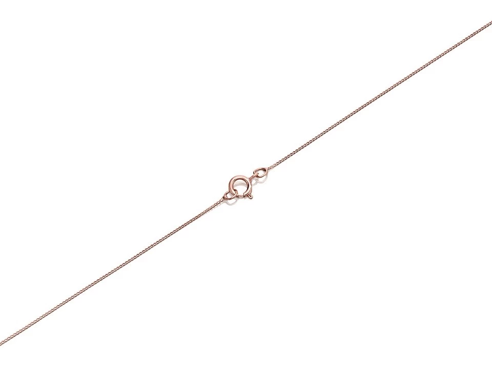 9ct Rose Gold Diamond Cut Cross And Chain - R6805 - Image 2