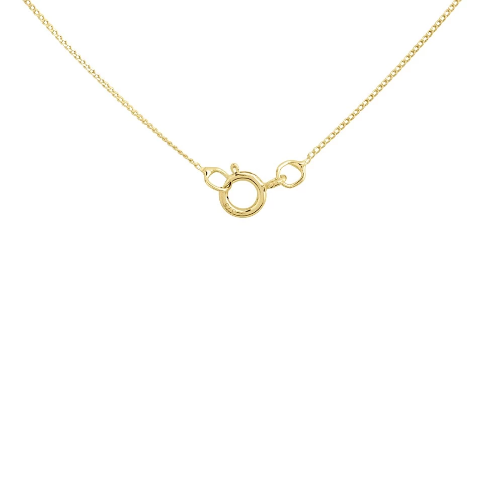 9ct Gold Cubic Zirconia Circle Drop Necklace - R69113 - Image 2