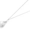 9ct White Gold Freshwater Pearl And Diamond Necklace - R7729
