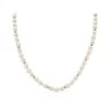 9ct Gold Freshwater Pearl And Rondelle Necklet - 18in - R7771