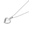 9ct White Gold Diamond Heart Necklace - R8149
