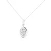9ct White Gold Crystal Teardrop Drop Necklace - R82111