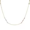 9ct Gold Three Colour Twist Necklace - 17in - R9519