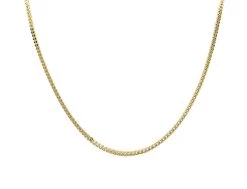 9ct Gold 1.7mm Wide Square Franco Chain - 18in - R9522