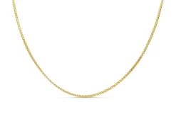 9ct Gold 1mm Wide Franco Chain - 18in - R9528
