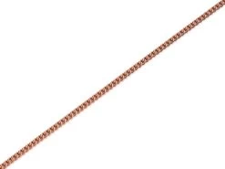 9ct Rose Gold Fine Solid Curb Chain - 16in - R9625