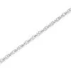 9ct White Gold 1mm Wide Solid Prince Of Wales Chain - 18in - R9712