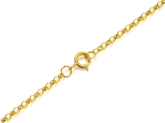 9ct Gold 1mm Wide Hollow Belcher Chain - 18in - R9817 - Image 2