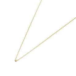 9ct Gold 1mm Wide Diamond Cut Belcher Chain - 16in - R9821