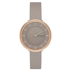 Skagen SKW3061 Gitte Sand Leather Strap Watch - W06277