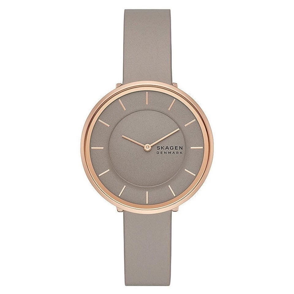 Skagen SKW3061 Gitte Sand Leather Strap Watch - W06277