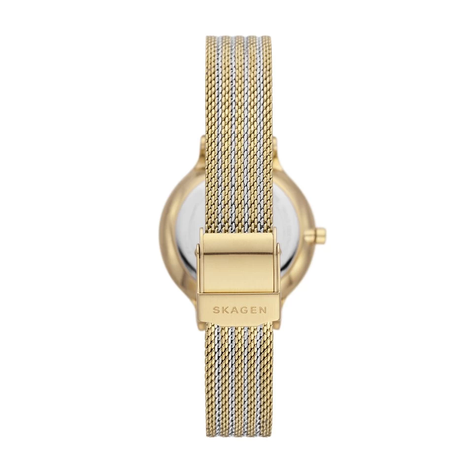 Skagen SKW3063 Anita Two Tone Green Dial Mesh Bracelet Watch - W06291 - Image 3