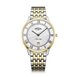 Rotary GB08301/01 Ultra Slim Gents Two Tone Bracelet Watch - W13115