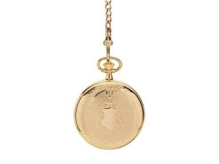Jean Pierre G251 Gold Plated Double Hunter Pocket Watch And Chain - W2113
