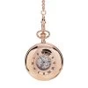 Jean Pierre G255 Rose Gold Plated Double Half Hunter Pocket Watch And Chain - W2202