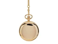 Jean Pierre G254PM Gold Plated Double Hunter Pocket Watch And Chain - W2204