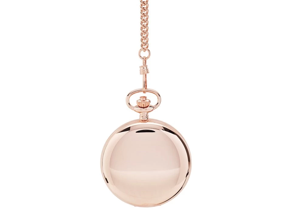 Jean Pierre G250RPM Rose Gold Plated Double Hunter Pocket Watch And Chain - W2216