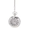 Jean Pierre G257CM Chrome Plated Double Half Hunter Pocket Watch And Chain - W2218