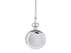 Jean Pierre G554CQ Chrome Plated Hunter Pocket Watch And Chain - W2334