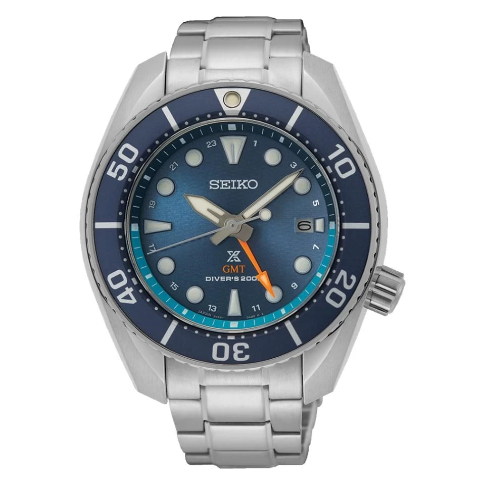 Seiko Prospex SFK001J1 Aqua Sumo Solar GMT Bracelet Watch - W24181