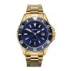 Sekonda 1516 Gold Plated Sports Watch Blue Dial And Bezel - W31244