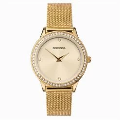 Sekonda 40083 Gold Plated Mesh Bracelet Watch - W32351