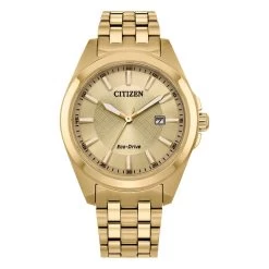 Citizen BM7532-54P Eco-Drive Gold Plated Bracelet Watch - W38308
