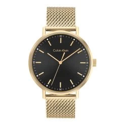 Calvin Klein 25200049 Gold Tone Mesh Bracelet Watch - W4695