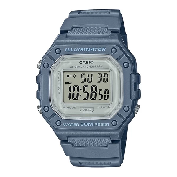 Casio W-218HC-2AVEF Blue Resin Strap Watch - W5978