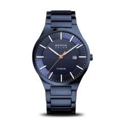 Bering 15239-797 Solar Titanium Blue Bracelet Watch - W74127