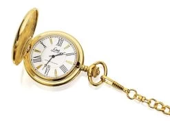 Limit 5893.90 Centenary Collection Gold Plated Pocket Watch And Chain - W7759