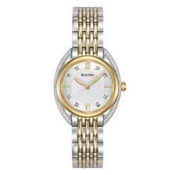 Bulova 98R229 Two Tone Classic Diamond Bracelet Watch - W83159