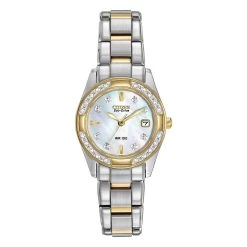 Citizen EW1824-57D Regent Two Tone Eco-Drive Diamond Set Bracelet Watch - W9198
