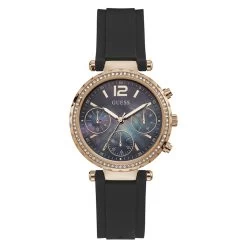 Guess GW0113L2 Rose Gold Plated Black Strap Watch - W96251