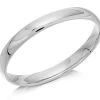 Platinum D Shaped Wedding Ring - 2.5mm - Size O Only - Z0685